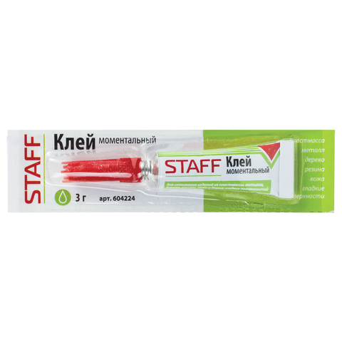 Клей моментальный суперклей 3г. STAFF 