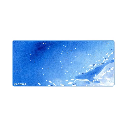 Коврик для компьютерной мыши, Varmilo, Sea Melody, ZDB001-01, 900х400х3 мм, Каучук, Ткань, Голубой