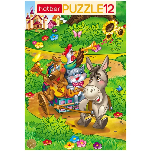 Пазл 12 эл. в рамке Hatber 