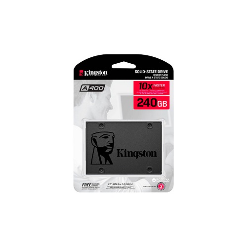 Твердотельный накопитель SSD, Kingston, SA400S37/240G, 240 GB, Sata 6Gb/s, 500/350 Мб/с