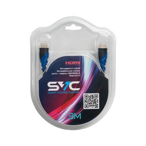 Кабель HDMI-HDMI SVC HR0300BL-B