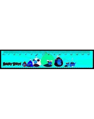 Линейка пластиковая Hatber Angry Birds   15х3см