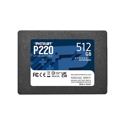 Твердотельный накопитель SSD, SATA, Patriot P220 P220S512G25 512GB