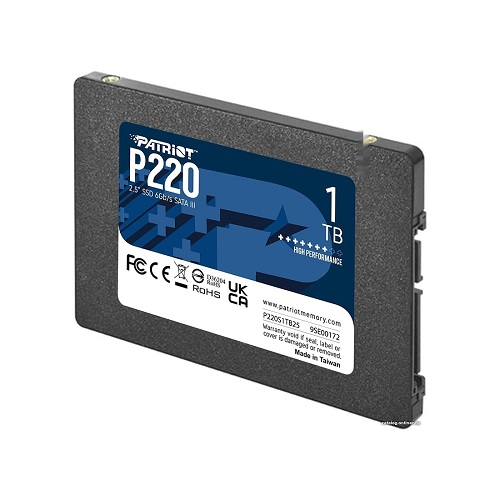 Твердотельный накопитель SSD, SATA, Patriot P220 P220S1TB25 1TB