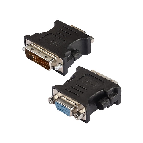 Переходник, , DVI 24+5 на VGA (D-Sub), (Маленький пластиковый адаптер)