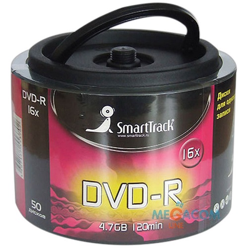 Диск DVD-R 4.7Gb Smart Track 16х Cake Box 