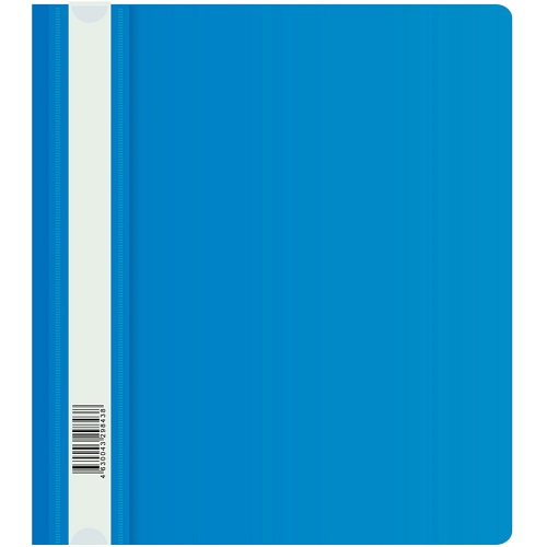 Папка-скоросшиватель Бюрократ Люкс -PSL20A5BLUE A5 прозрач.верх.лист пластик синий 0.14/0.18