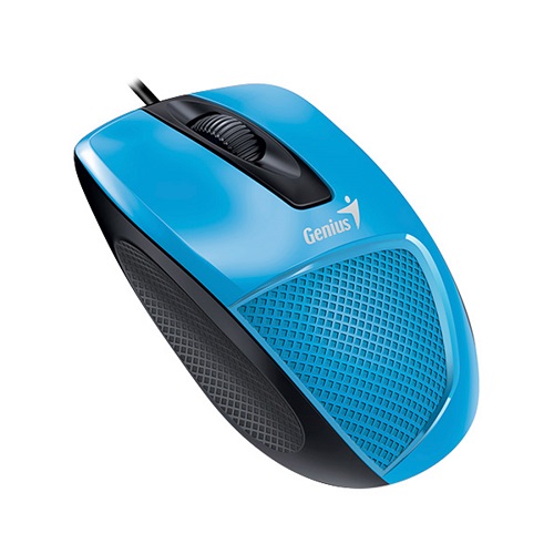 Компьютерная мышь, Genius, DX-150X, Оптическая, 1000dpi, USB, Длина кабеля 1,5 метра, Голубая