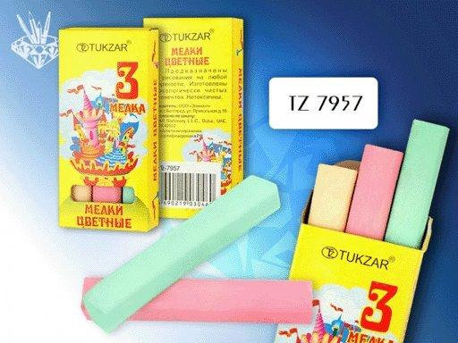 Мел цветной 3шт. 