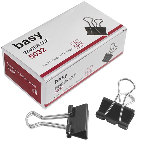 ЗАЖИМ ДЛЯ БУМАГ , 32 ММ, ЧЕРНЫЕ, В УПАКОВКЕ