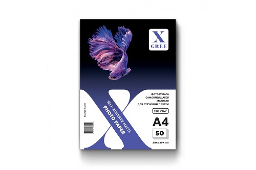 Фотобумага Самоклеящаяся для струйной печати X-GREE МАТОВАЯ A4*210x297мм/50л/120г