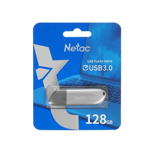 USB-накопитель, Netac, NT03U352N-128G-30PN, 128GB, USB3.0 Серебристый
