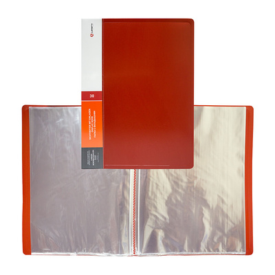 Папка на 10 ф. Lamark пластик 0,6мм непрозрачная, красная