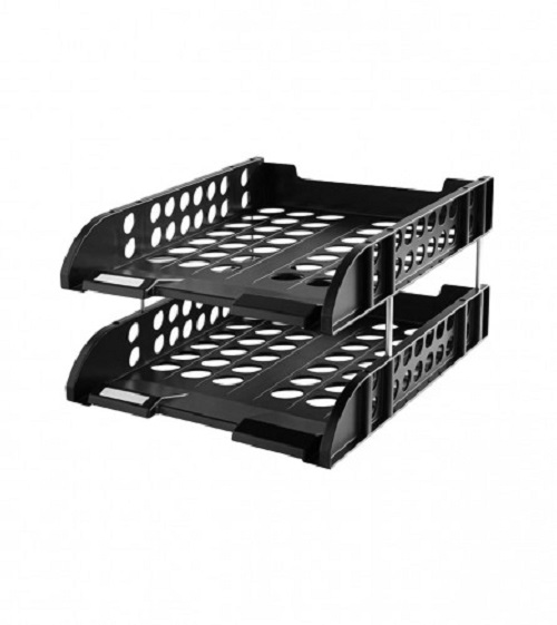 Лоток горизонтальный Deli 2-рядный пластик черный